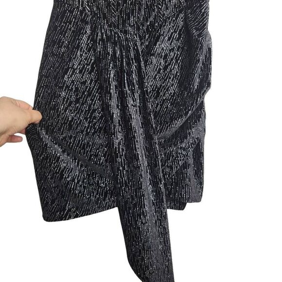 Lavish Alice Off Shoulder Corset Bodice Velvet Diamante Mini Dress Black Size 6 - Picture 8 of 12